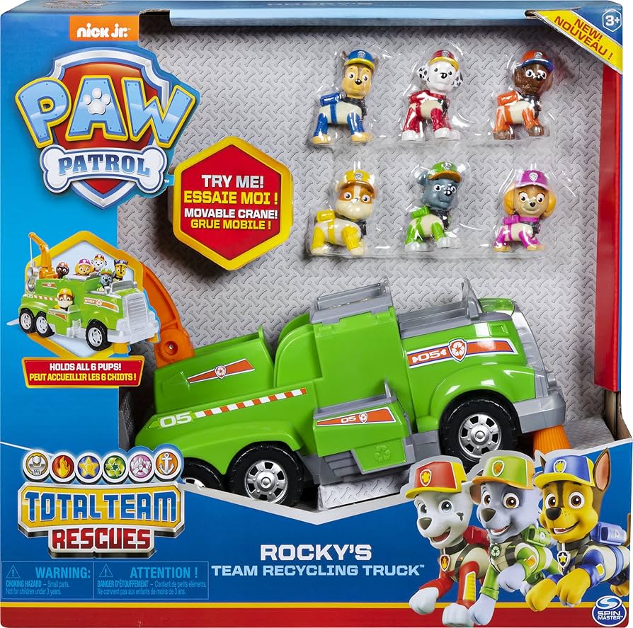 PAW PATROL Ultimate Rescue クレーン付きトラック PAW Patrol Marshall's Ultimate Rescue Fire Truck Toy with